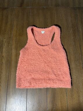 Aerie Fuzzy Knit Tank Top Comfy Lounge Womens M